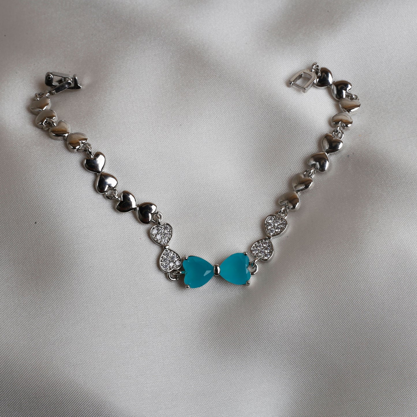 Blue Hearts of Love Bracelet